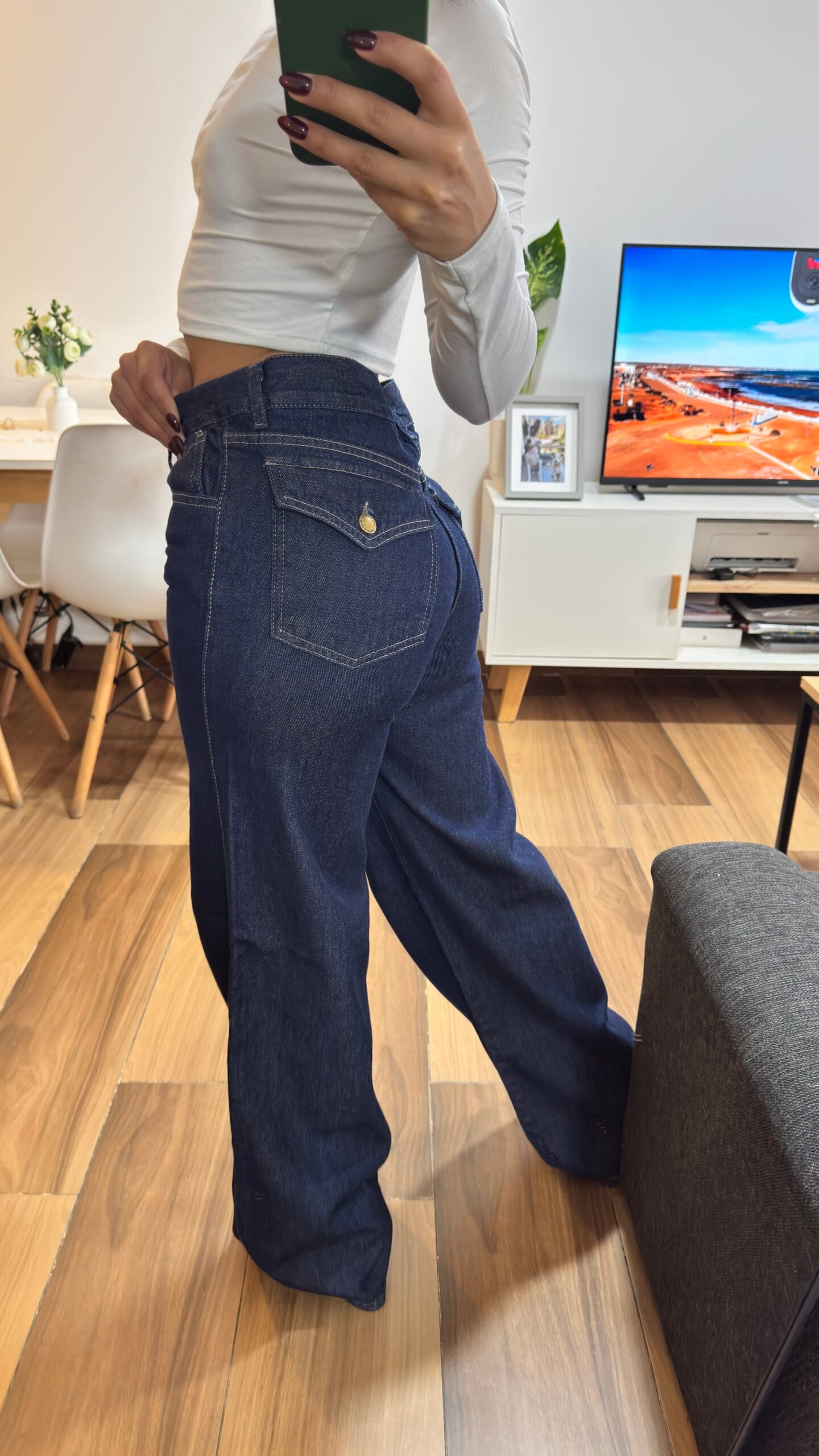 IMG_0958 WIDE LEG INDIGO C/TAPA - Imagen 1