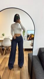 WIDE LEG INDIGO C/TAPA - Imagen 2